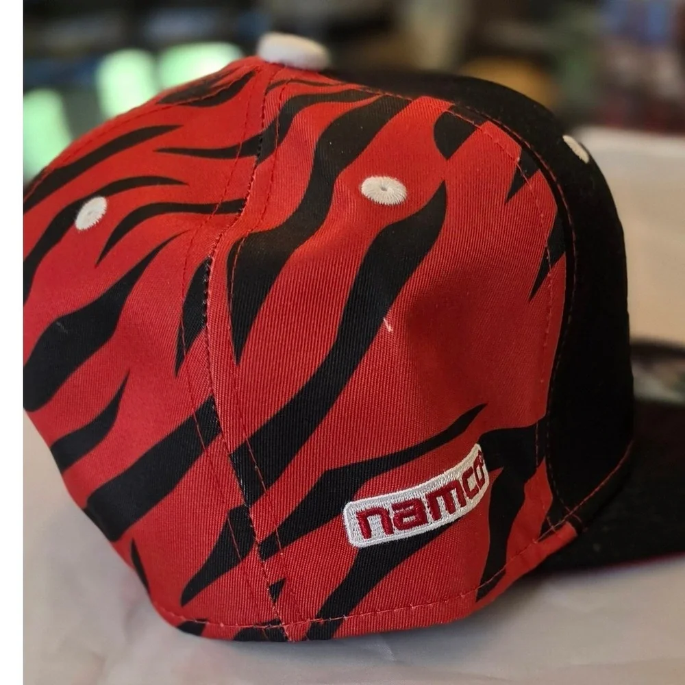 Headgear Classics Tekken Hat Mens 7 1/8 Red Black New Zebra Tiger Print